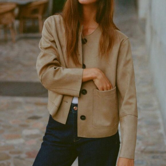 Zara Jackets & Blazers - ZARA Faux Suede Jacket